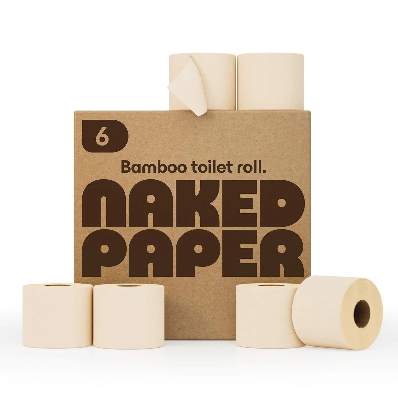 Cheeky Panda Natural Colour Bamboo Toilet Paper 9 per pack