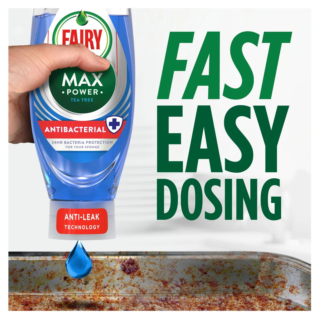 Fairy Max Power Washing Up Liquid Antibacterial 545ml