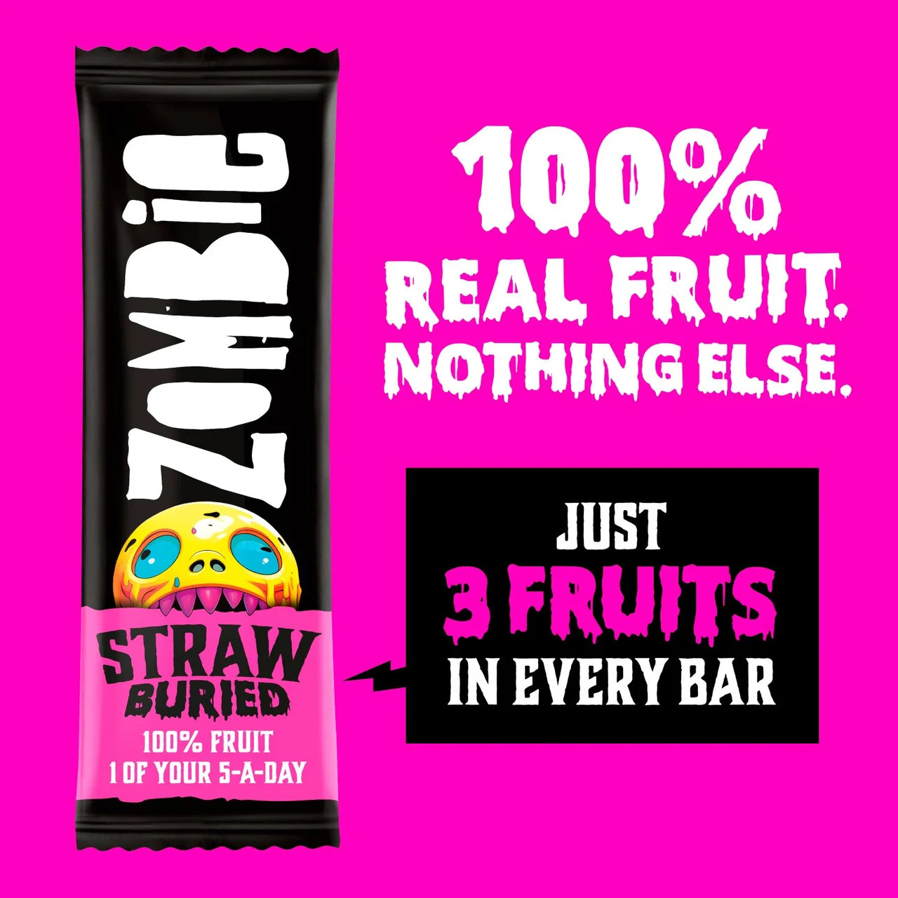 Zombie Fruit Bars Strawburied Multipack 4 x 25g