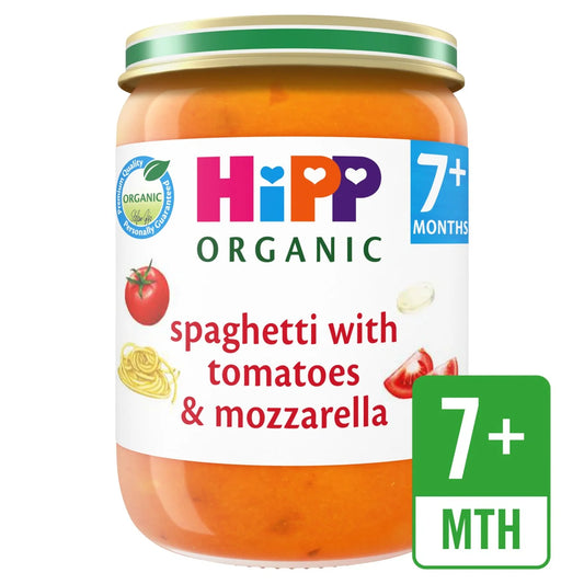 HiPP Organic Spaghetti with Tomatoes & Mozzarella Baby Food Jar 7+ Months 190g