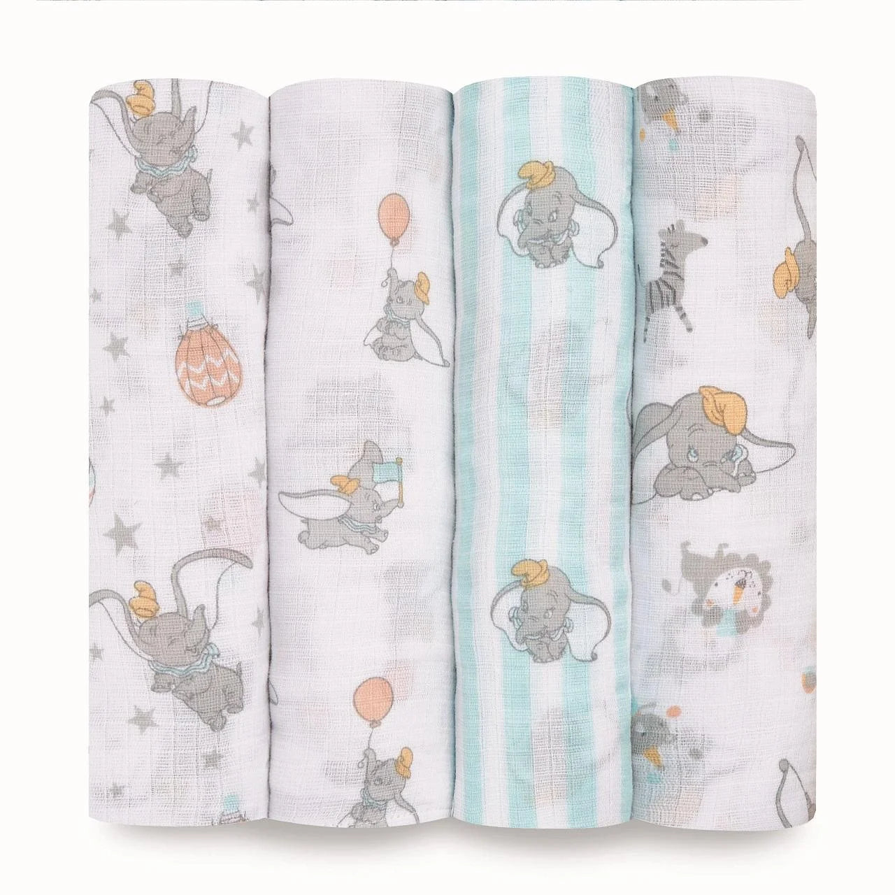 Aden + Anais Muslin Swaddle Blankets Dumbo 4 per pack