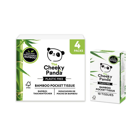 The Cheeky Panda Bamboo Plastic Free Pocket Tissues 4 x 10 per pack