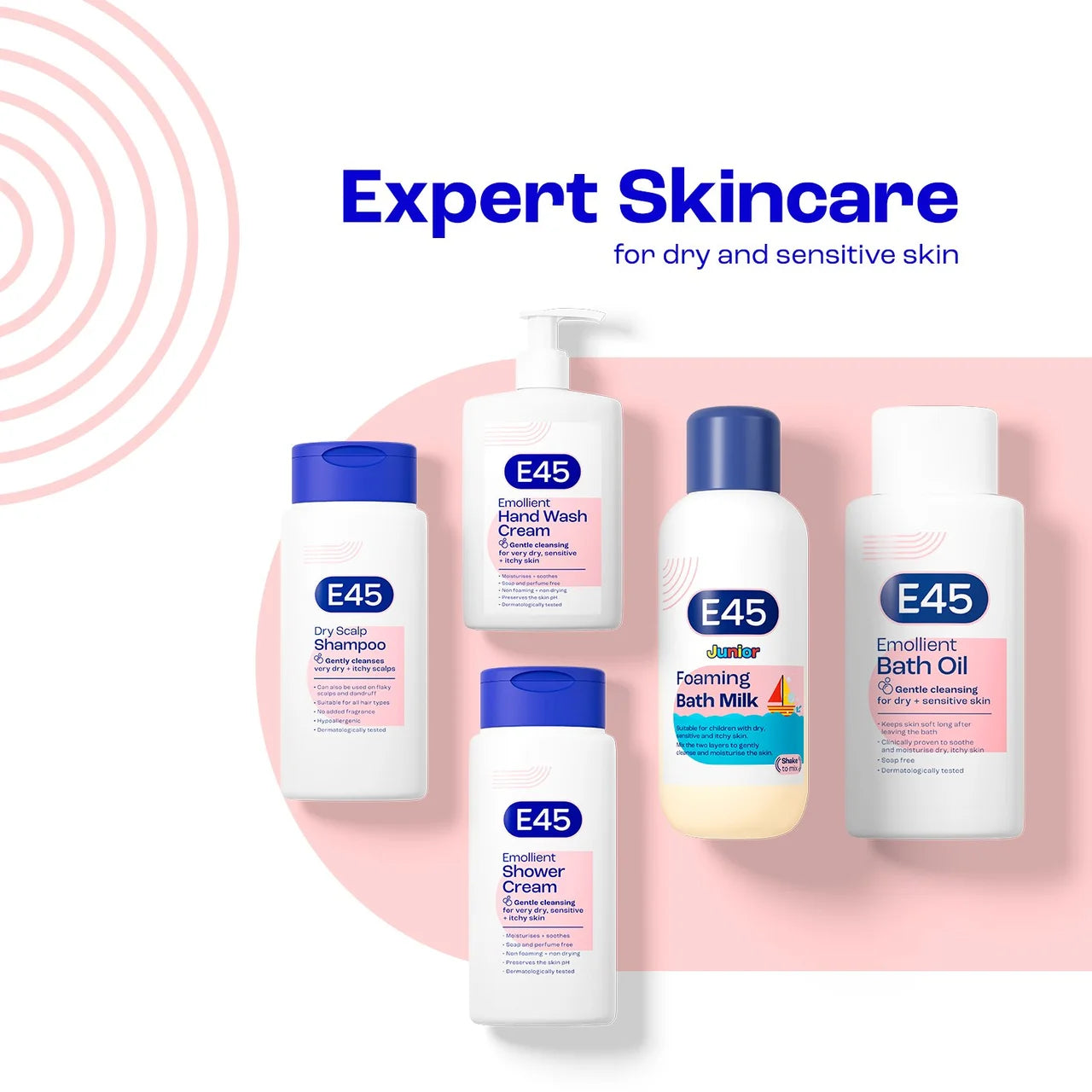 E45 Dermatological Junior Foaming Bubble Bath Milk - Baby & Kids Wash 500ml