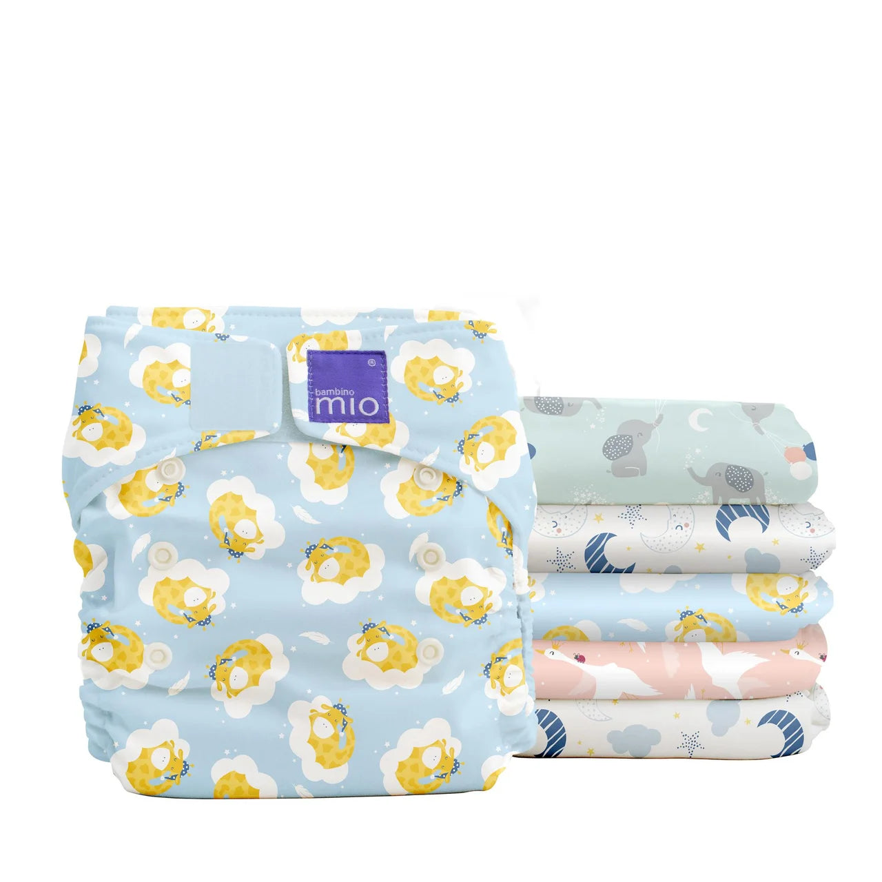 Bambino Mio Miosolo Classic All-In-One Reusable Nappy Set, Dream Size 0-5 , 6 per pack