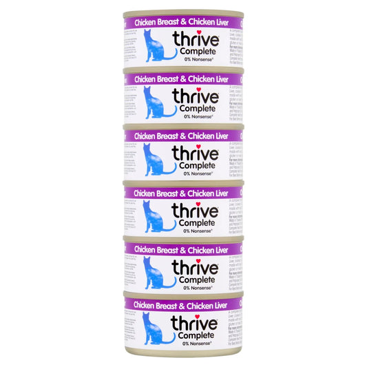 Thrive Complete Cat Food Chicken Breast & Chicken Liver 6 x 75g