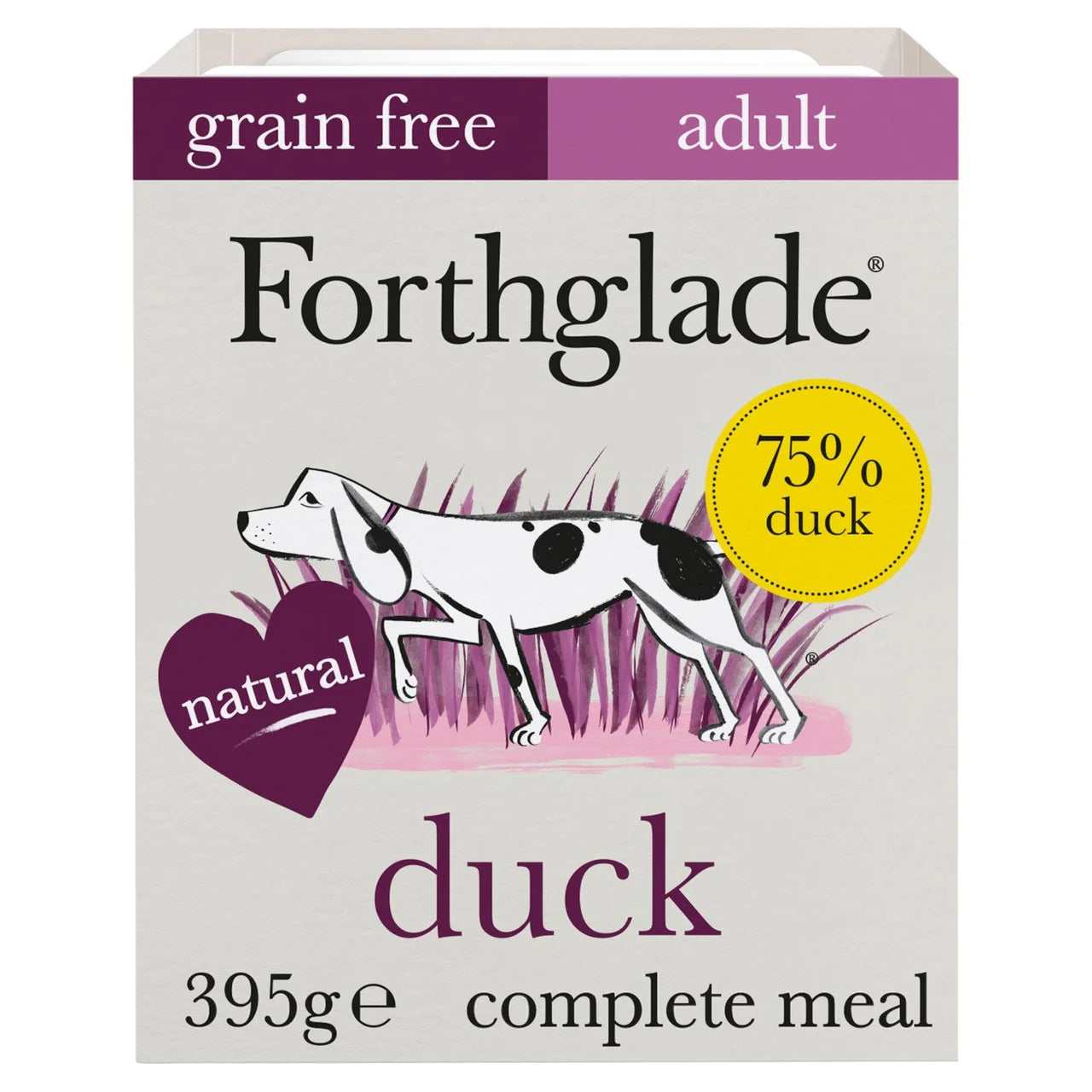 Forthglade Natural Grain Free Wet Dog Food Duck with Potato 395g