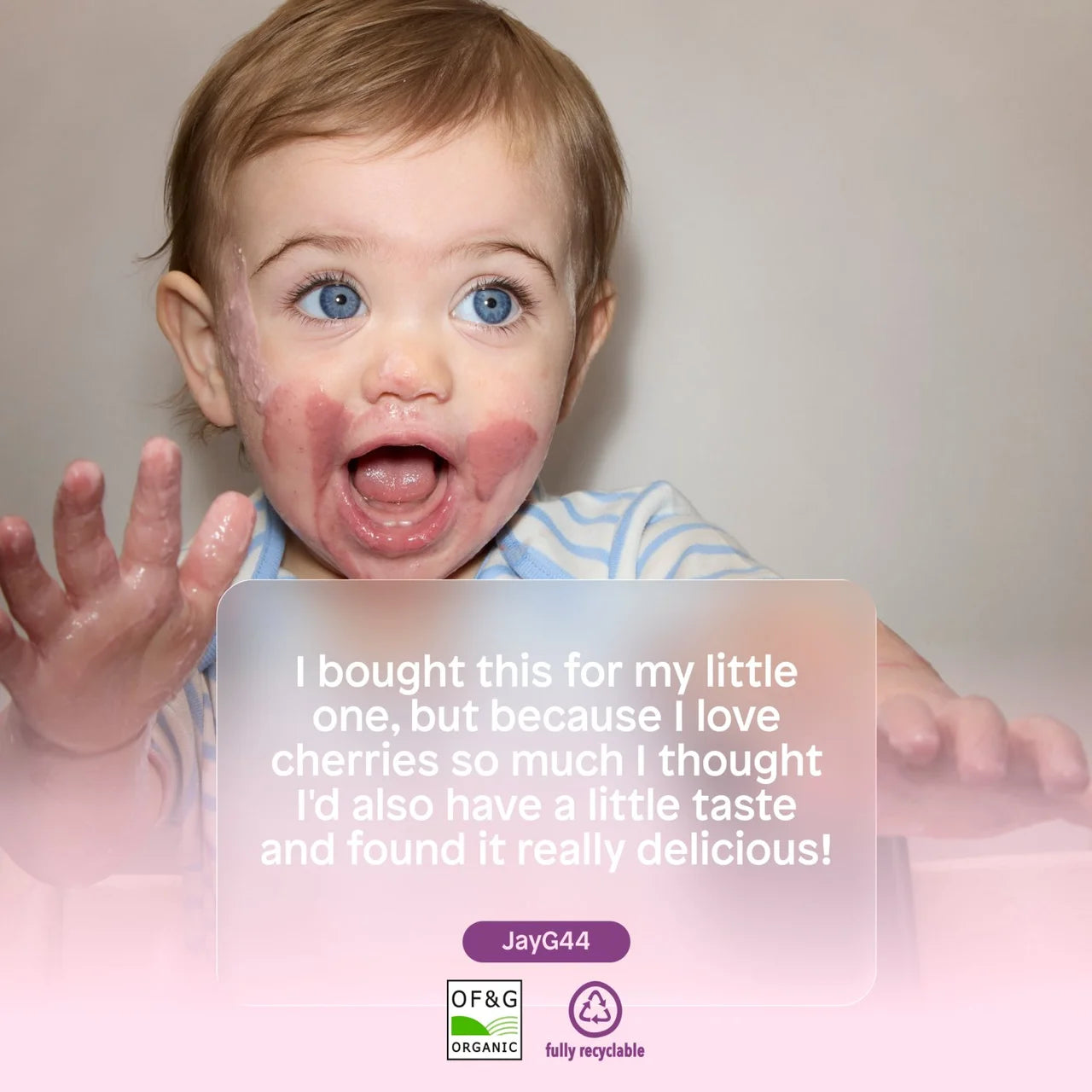 Little Freddie Cherry Greek Style Yoghurt Baby Food Pouch 6+ Months 100g