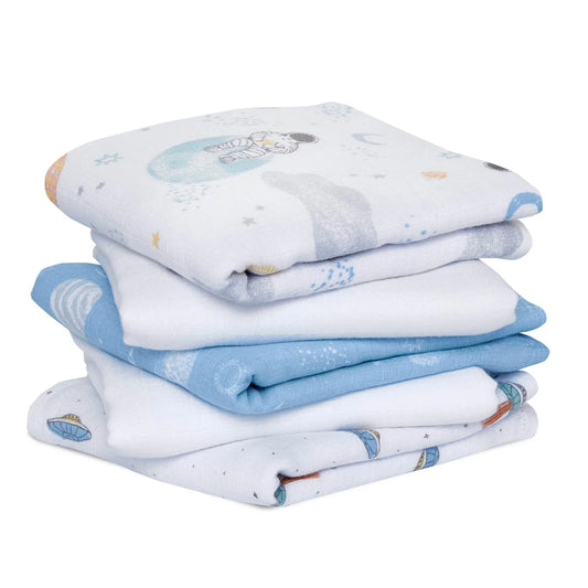 Aden + Anais Muslin Squares, Space Explorers 5 per pack