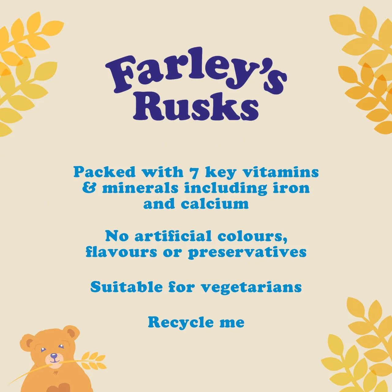 Heinz Farley's Original Rusks 6 months+ 18 x 17g