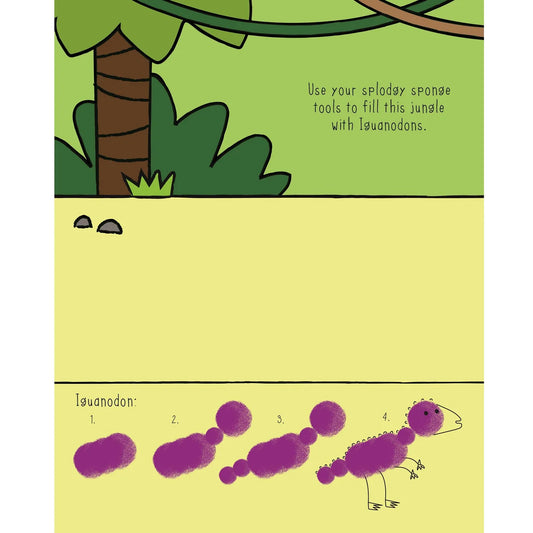 Dinosaur Sponge Art