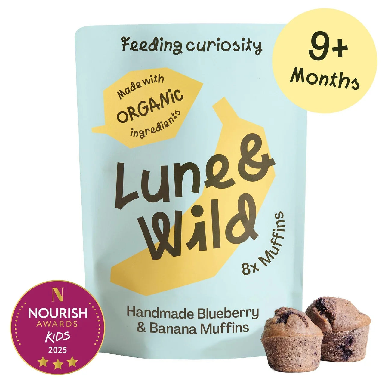 Lune & Wild Handmade Blueberry & Banana Muffins 9+ Months 200g