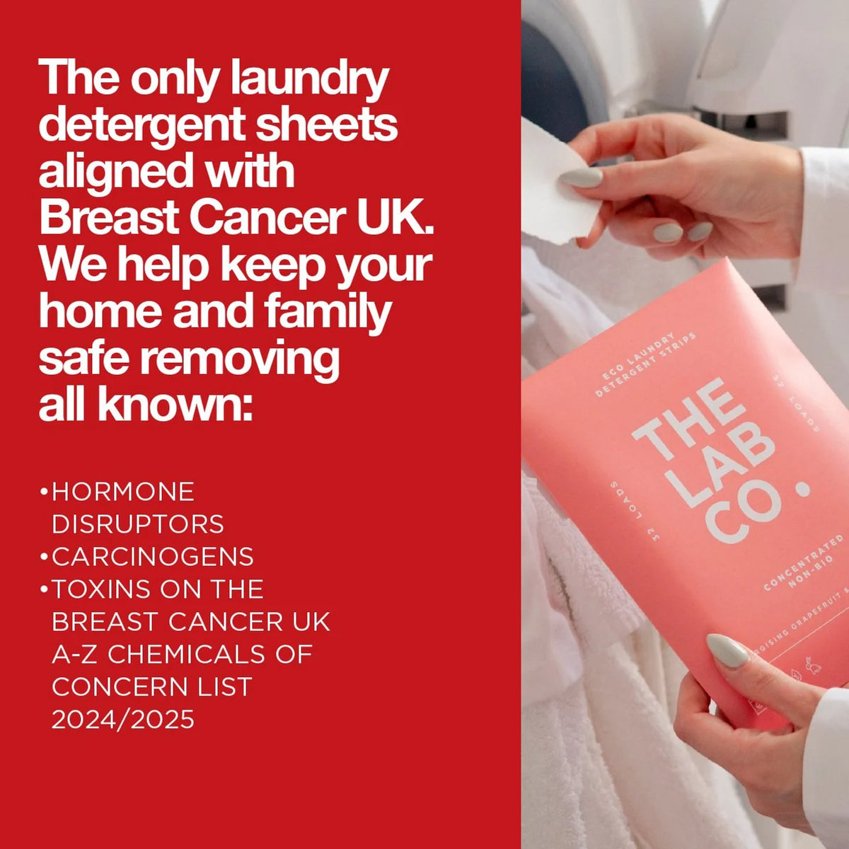 The Lab Co. Laundry Detergent Sheets Non Bio Energising Scent 32 Loads