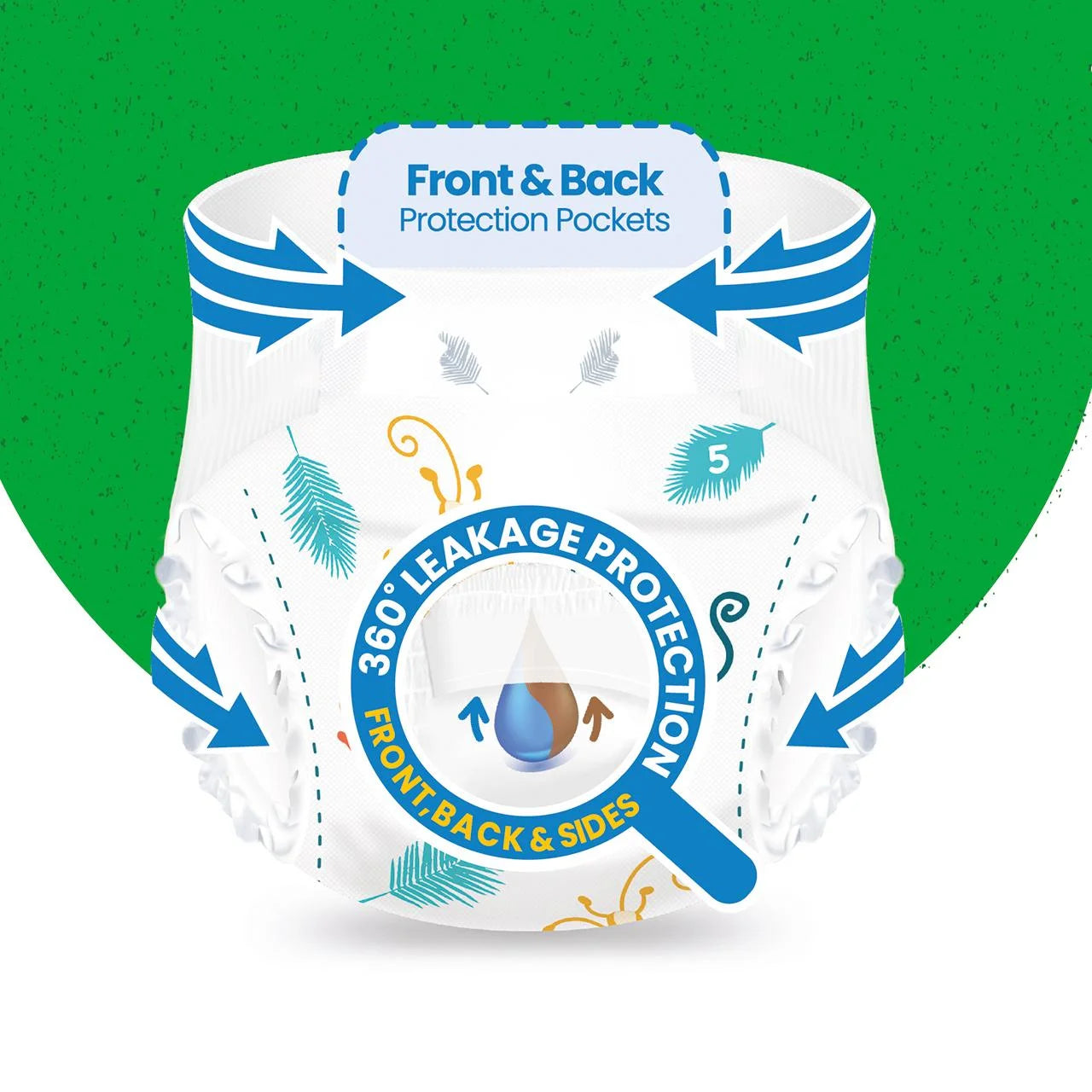 Ocado Kiddo Ultra-Dry Nappies Size 5 (11-16kg) 40 per pack