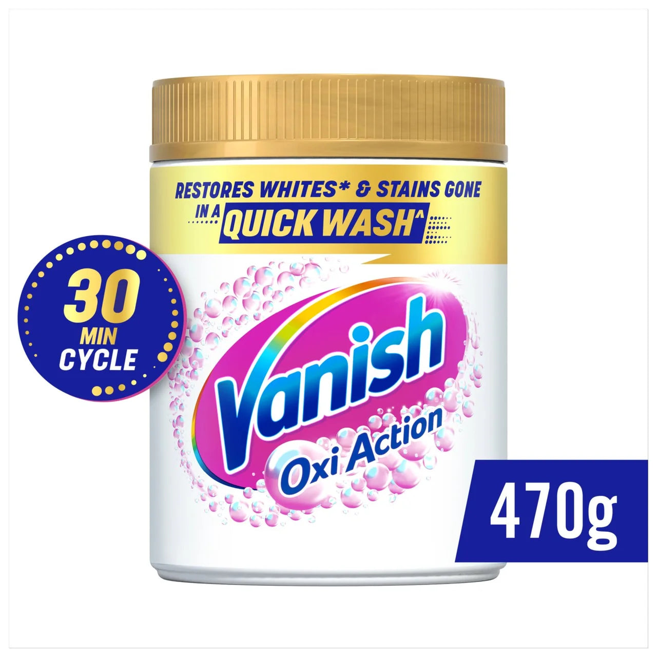 Vanish Oxi Action Fabric Stain Remover Powder Whites 470g