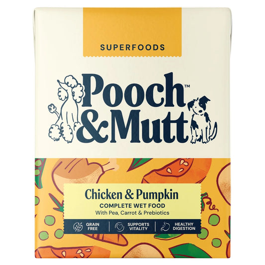 Pooch & Mutt Chicken with Pumpkin & Pea Wet Dog Food 375g