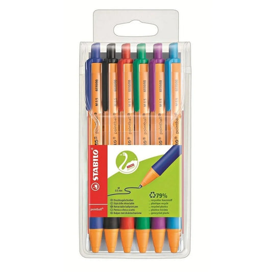 STABILO Pointball wallet of 6 assorted colours 6 per pack
