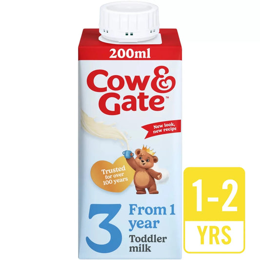 Cow & Gate 3 Toddler Milk Formula Liquid Ready to Feed 1-3 Years 200ml