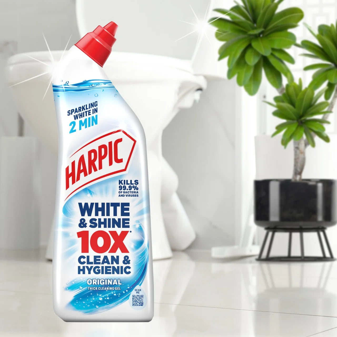 Harpic White & Shine Bleach Original Toilet Cleaner Gel 750ml