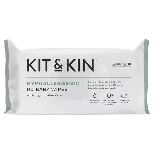 Kit & Kin Hypoallergenic Baby Wipes 60 per pack