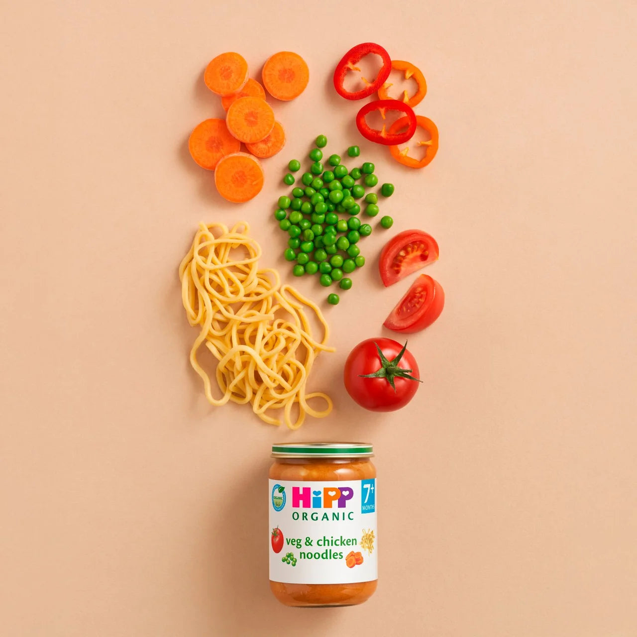 HiPP Organic Veg & Chicken Noodles Baby Food Jar 7+ Months 190g