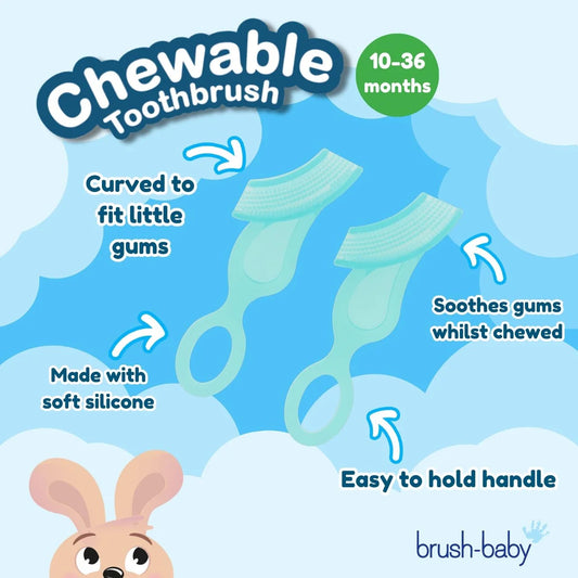 Brush-Baby Chewable Toothbrush Double 2 per Pack