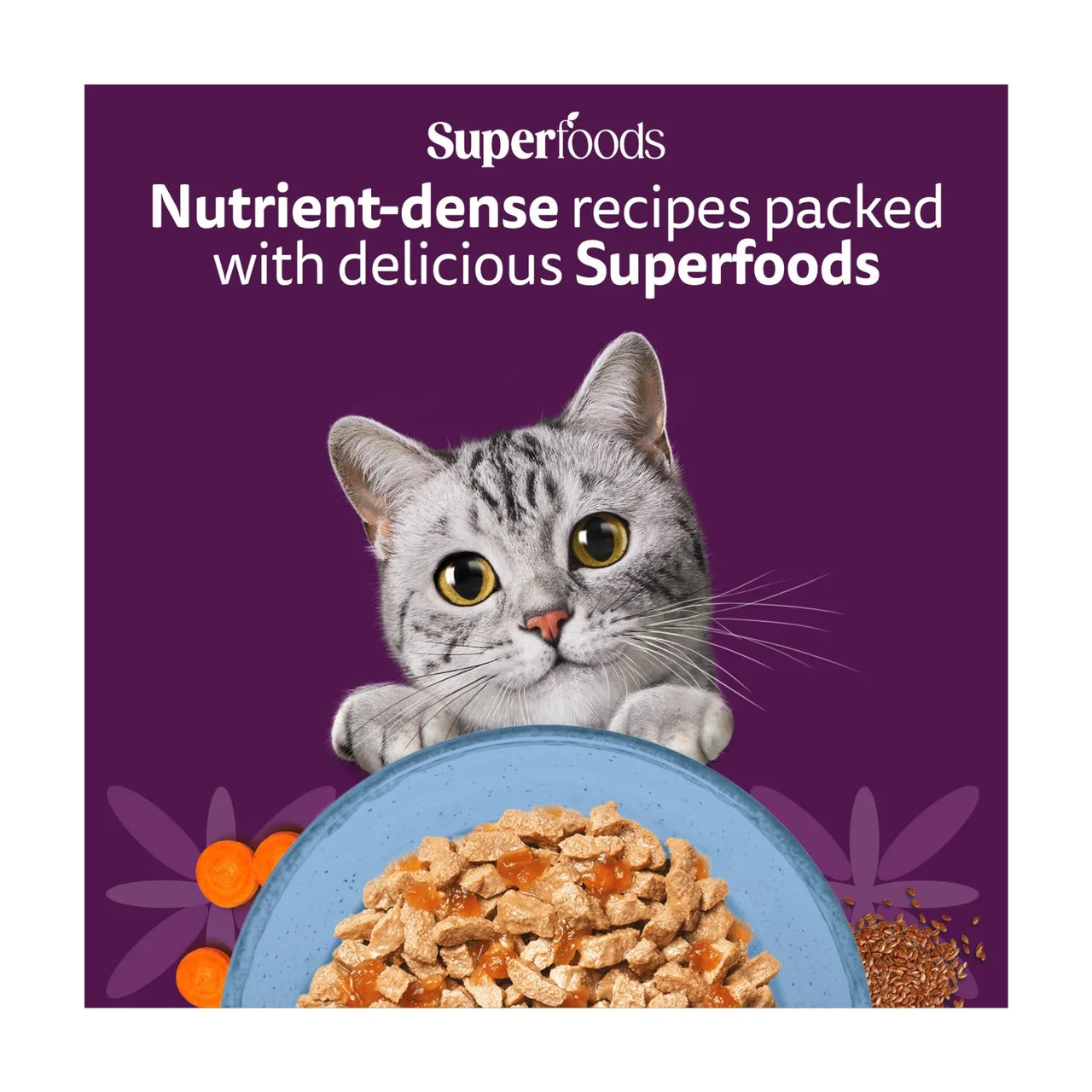 Whiskas 1+ Adult Wet Cat Food Superfoods with Fish in Jelly 6x50g