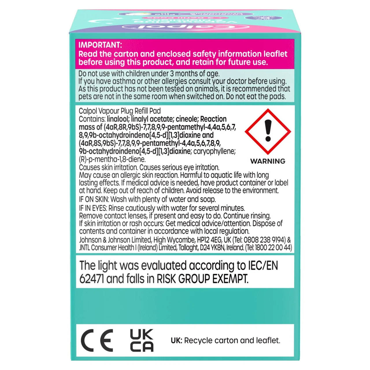 Calpol Vapour Plug Refill Pads 5 per pack