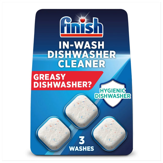 Finish In-Wash Dishwasher Machine Cleaner Tablets 3 per pack