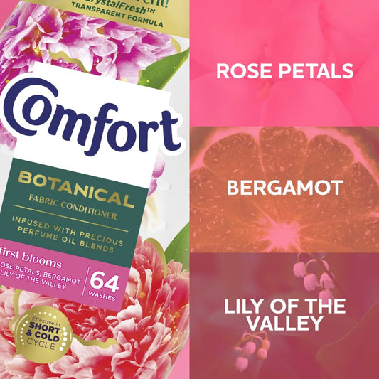 Comfort Botanical Fabric Conditioner First Blooms 64 washes 960ml