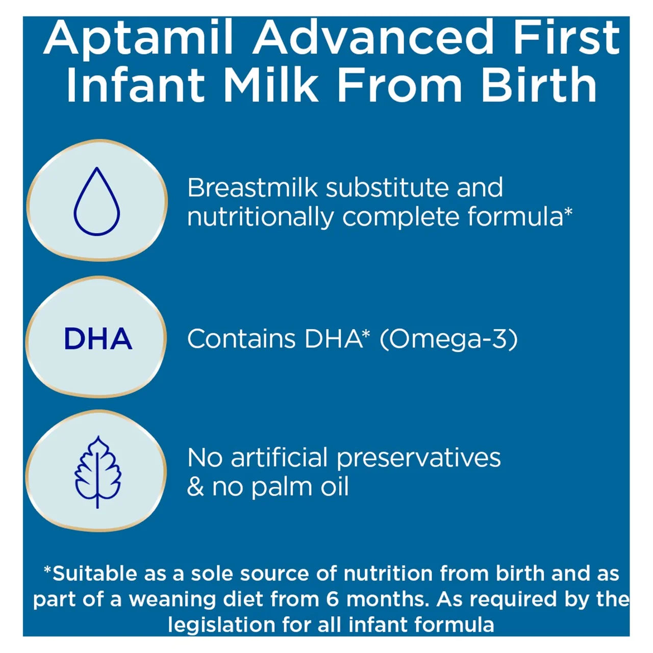 Aptamil Advanced 1 First Infant Baby Milk Formula Liquid from Birth 12 x 200ml
