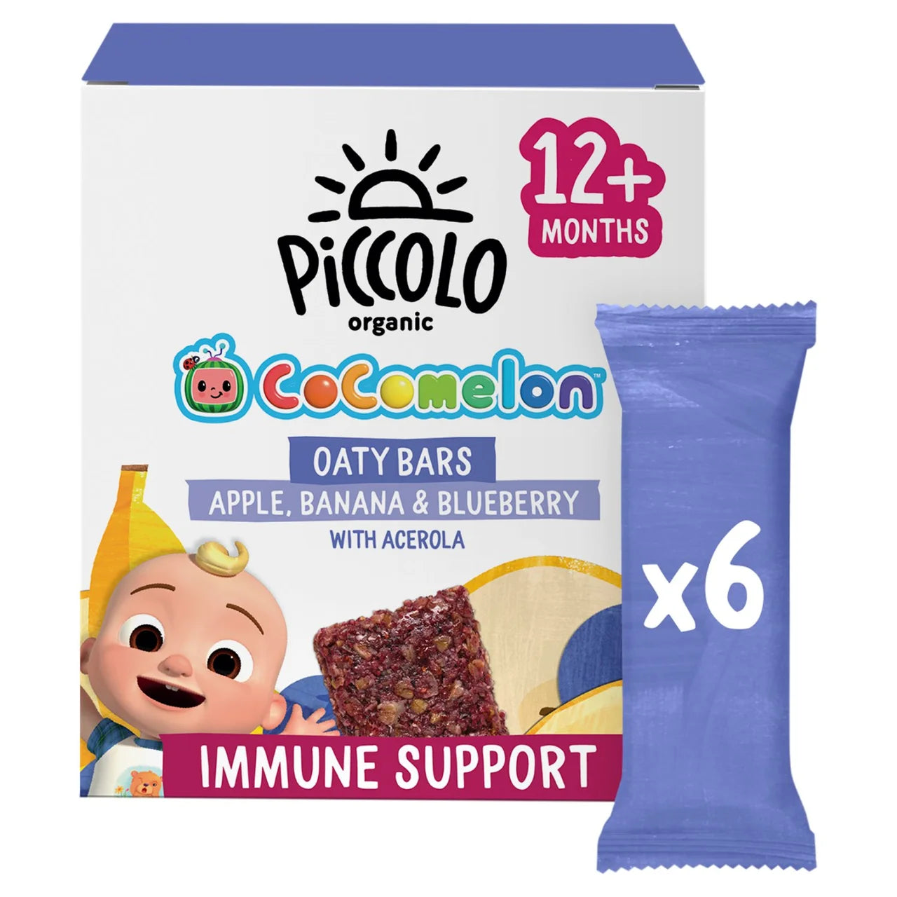 Piccolo Apple, Banana & Blueberry Oaty Bars Multipack 12+ Months 6 x 23g