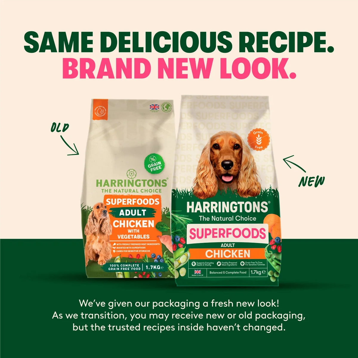 Harringtons Grain Free Superfoods Chicken Dry Dog Food 1.7kg
