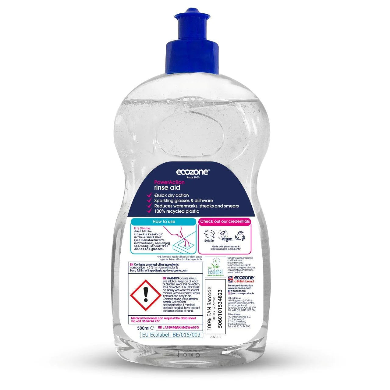 Ecozone PowerAction Rinse Aid 500ml