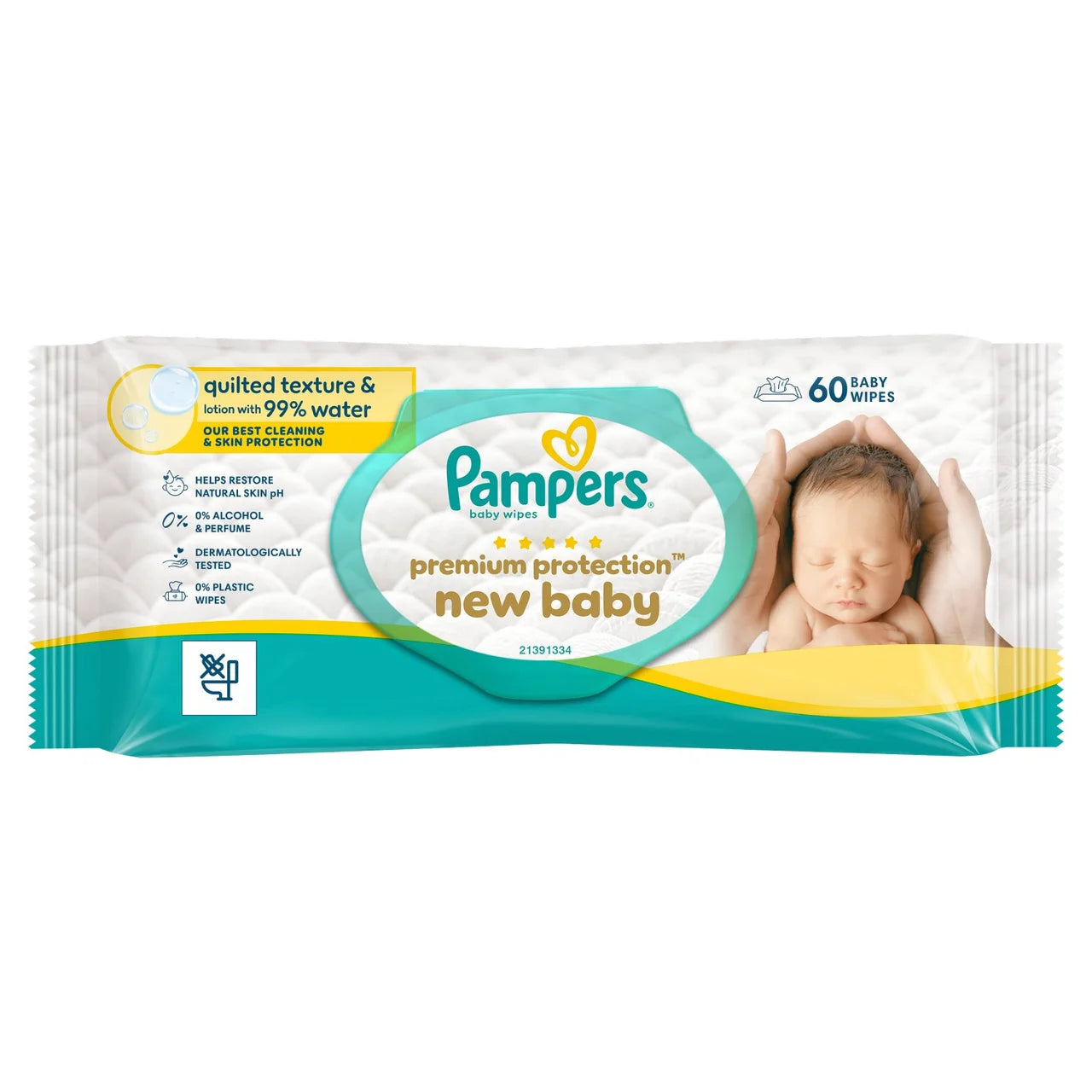 Pampers New Baby Wipes 60 per pack