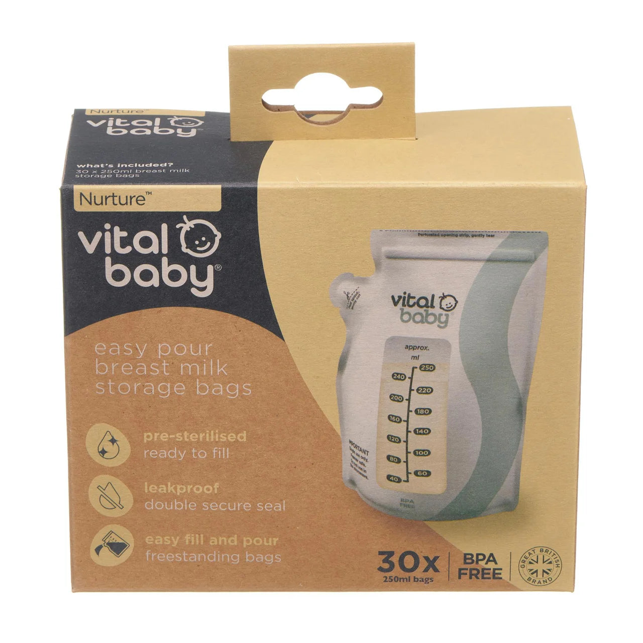 Vital Baby Breast Milk Storage Bags 30 per pack
