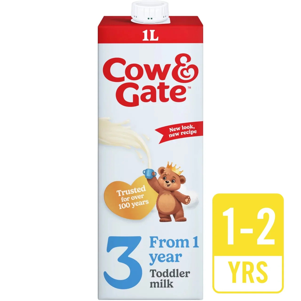 Cow & Gate 3 Toddler Milk Formula Liquid Ready to Feed 1-3 Years 1L