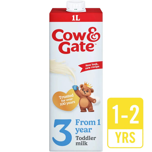 Cow & Gate 3 Toddler Milk Formula Liquid Ready to Feed 1-3 Years 1L
