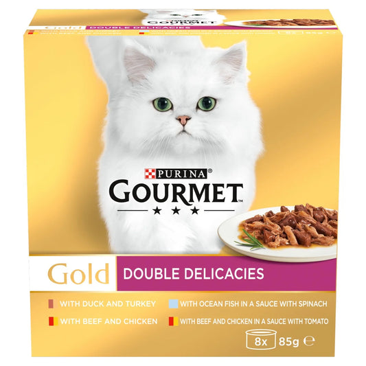 Gourmet Gold Double Delicacies Wet Cat Food 8 x 85g