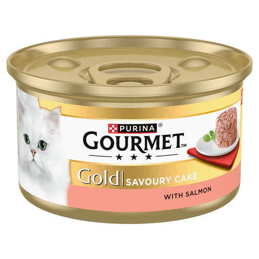 Gourmet Gold Savoury Cake Salmon Wet Cat Food 85g