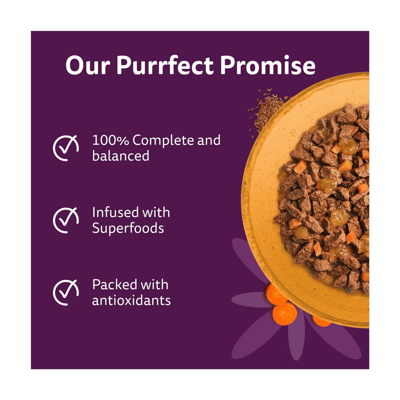 Whiskas 1+ Adult Wet Cat Food Superfoods with Poultry in Jelly 6x50g