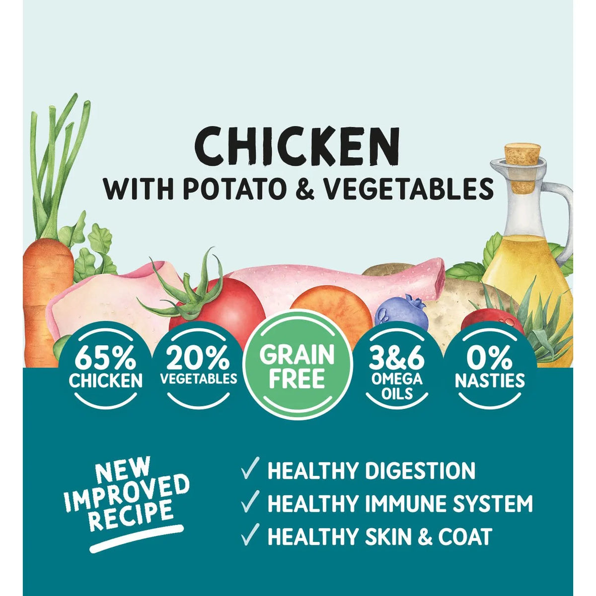Naturo Grain Free Adult Dog Chicken and Potato 12 x 400g
