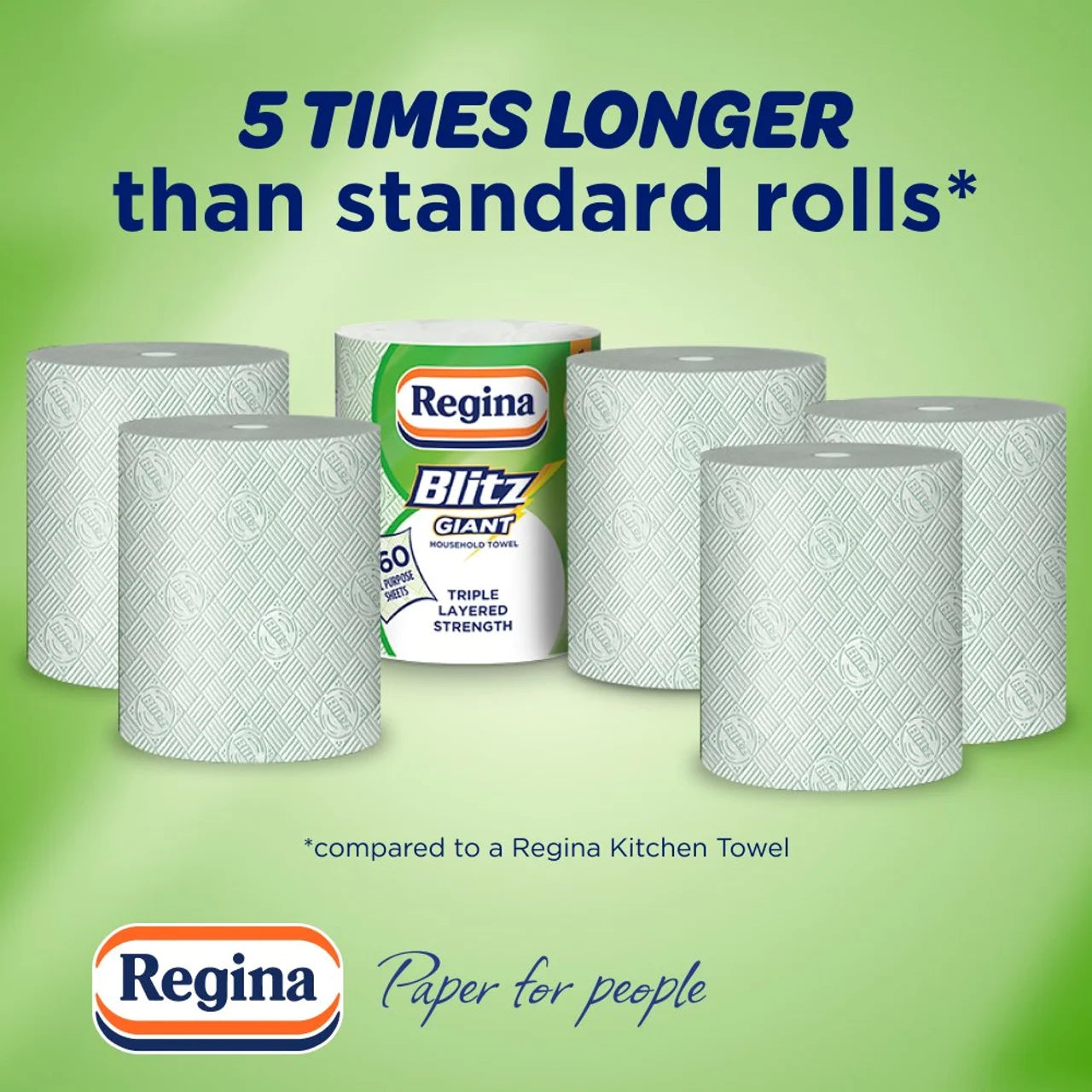 Regina Blitz Giant Kitchen Roll 260 All Purpose Sheets 1 Roll