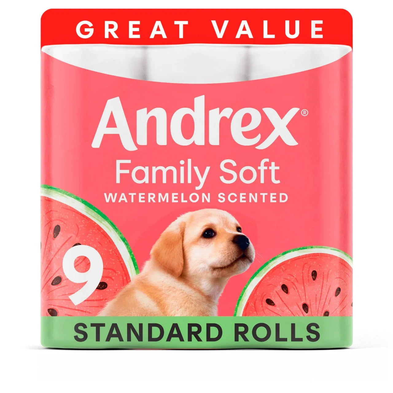 Andrex Family Soft Watermelon Toilet Roll 9 per pack