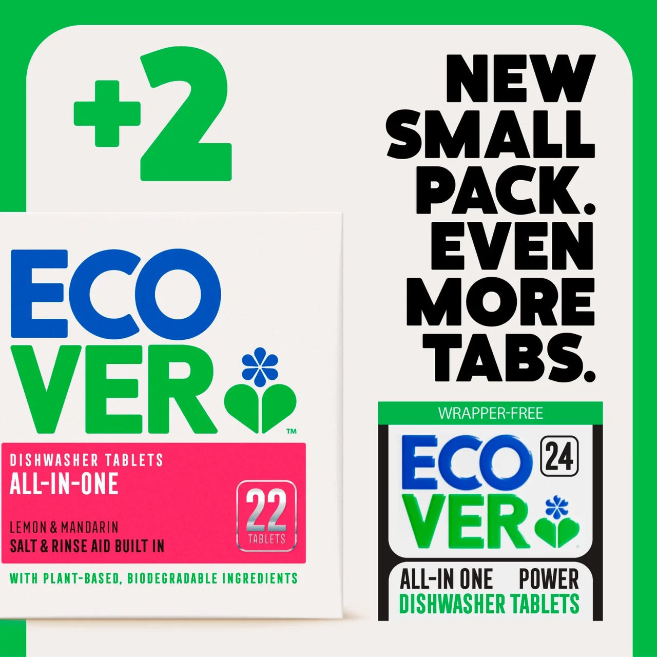 Ecover All-In-One Power Dishwasher Tablets, 24 Tablets