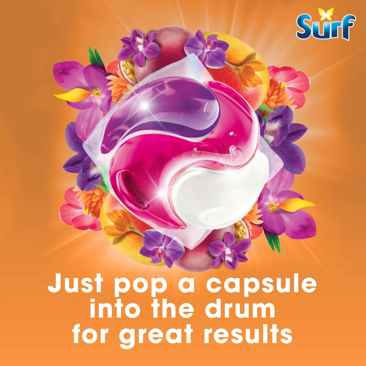 Surf Passion Bloom 3 in 1 Laundry Washing Detergent Capsules 26 Washes