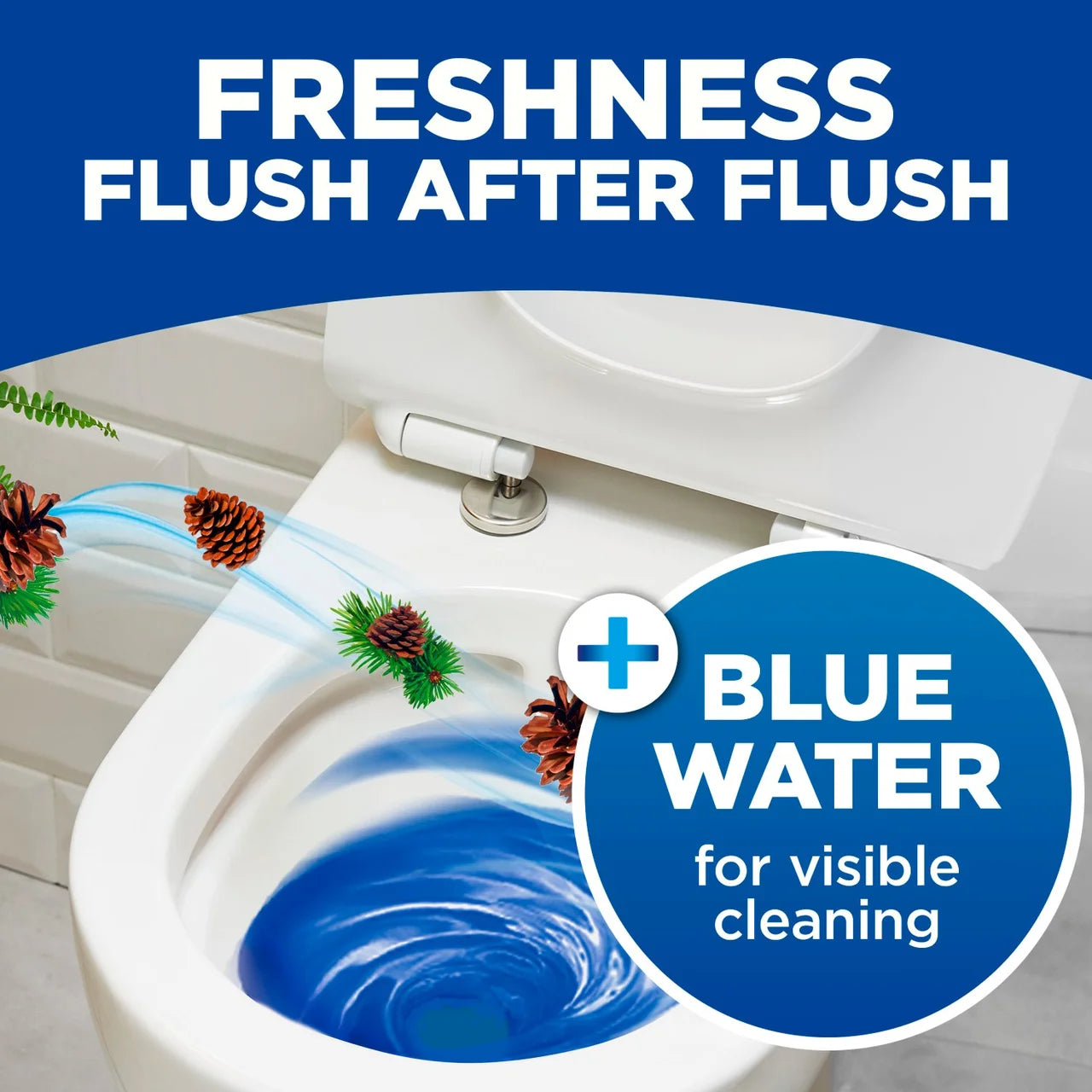 Bloo Toilet Blocks, Toilet Cleaner Block with Cleaning and Foaming Action 2 per pack