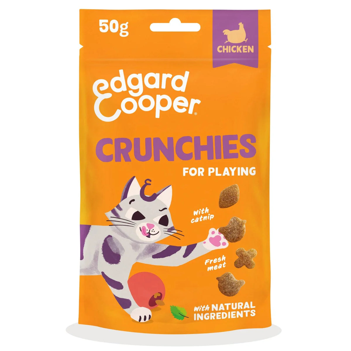 Edgard & Cooper Natural Cat Treat Crunchies with Chicken 50g