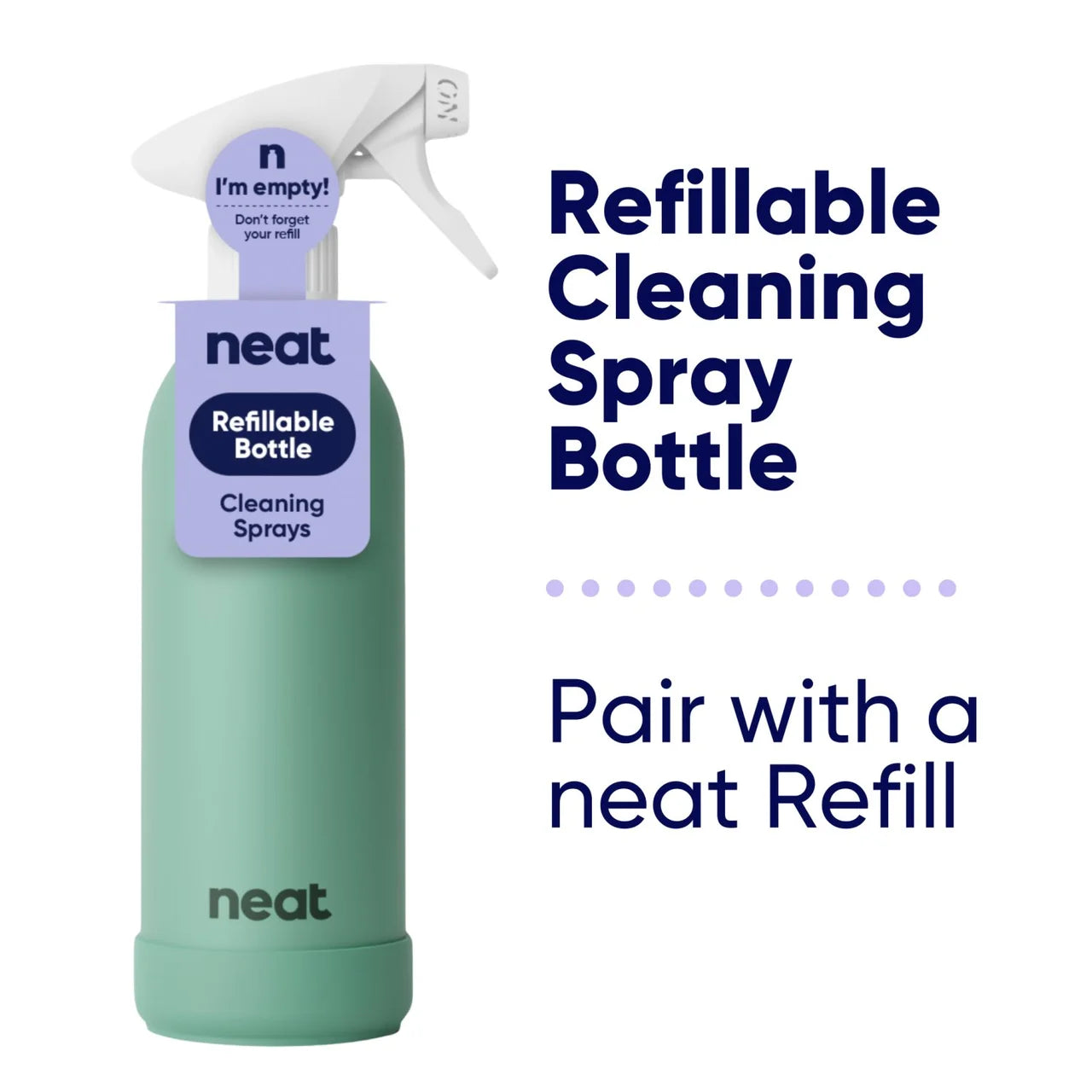 Neat Refillable Spray Bottle Sage 500ml