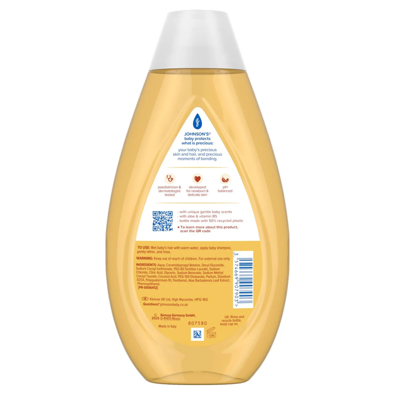 Johnson's Baby No More Tears Shampoo for Gentle Daily Care 500ml