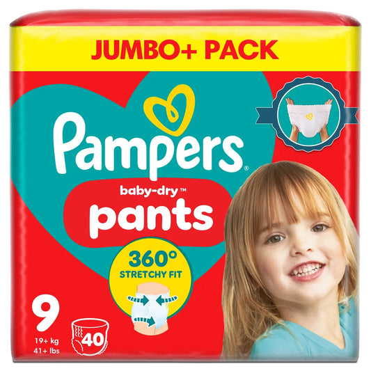 Pampers Baby Dry Nappy Pants Size 9 Jumbo 40 per pack